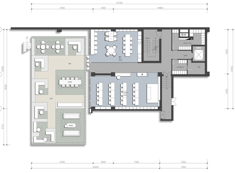 徐匯2000平金融公司辦公室設計效果-第6張圖片-上海古都建筑設計集團 徐匯2000平金融公司辦公室設計效果-第6張圖片-上海古都建筑設計集團
