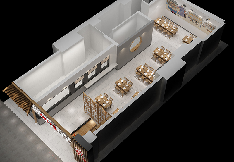 中式風格包子鋪裝修設計效果-第5張圖片-上海古都建筑設計集團 中式風格包子鋪裝修設計效果-第5張圖片-上海古都建筑設計集團