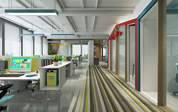 高科技公司辦公室裝修設計效果-第3張圖片-上海古都建筑設計集團 高科技公司辦公室裝修設計效果-第3張圖片-上海古都建筑設計集團