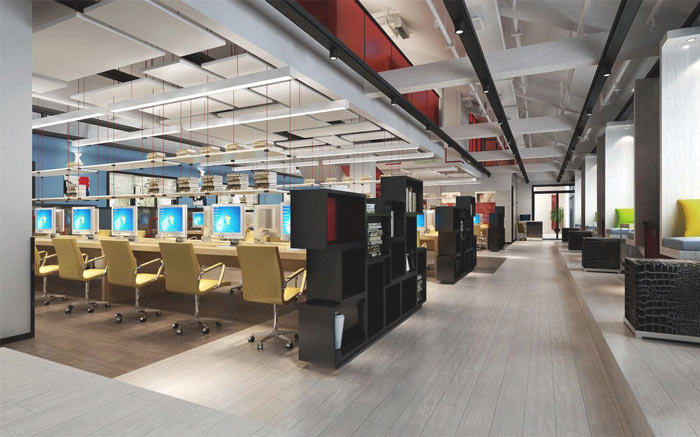 松江文化傳媒企業辦公室設計方案-第1張圖片-上海古都建筑設計集團