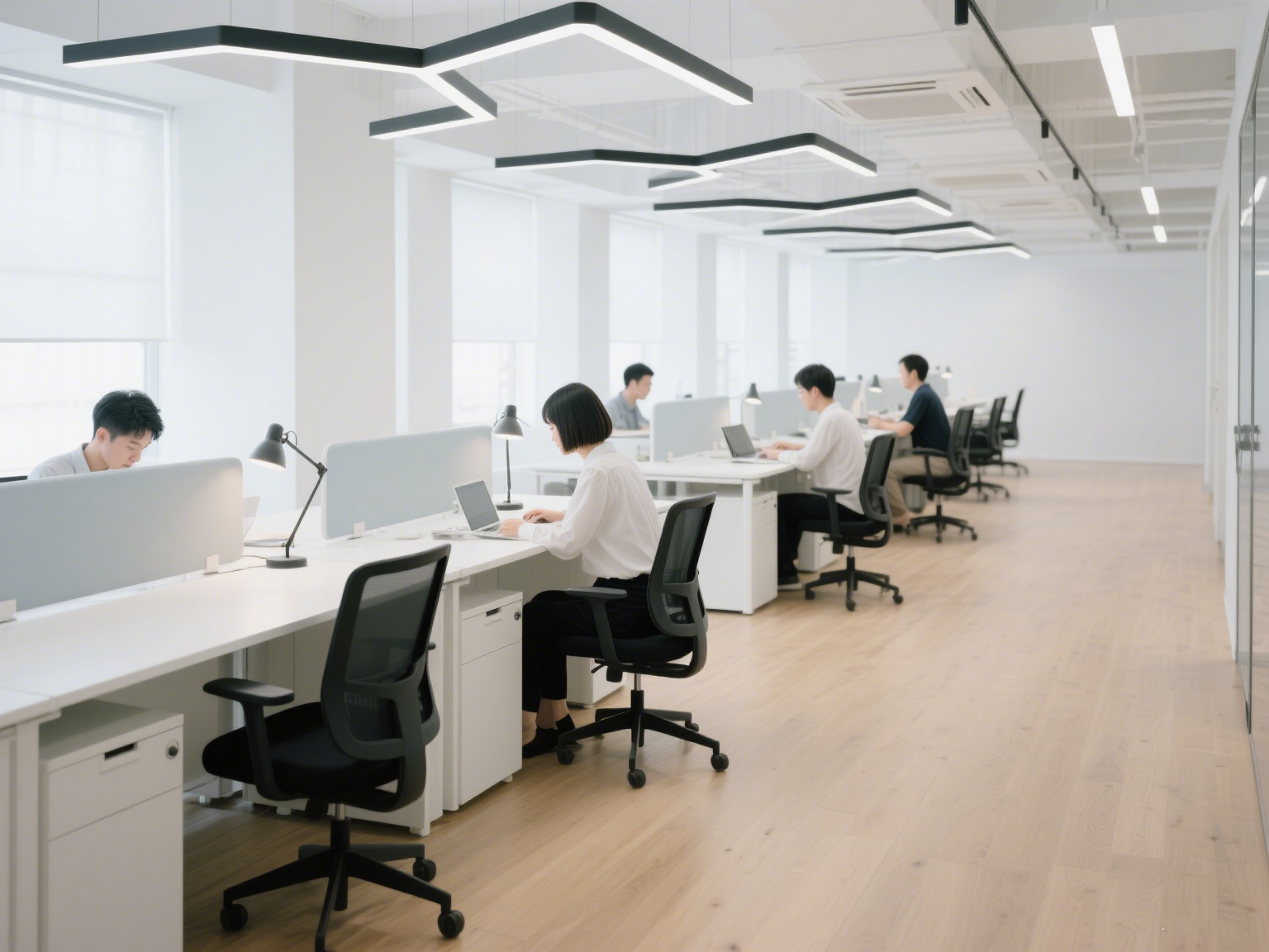 現(xiàn)代簡(jiǎn)約風(fēng)格辦公室設(shè)計(jì)布局方案-第2張圖片-上海古都建筑設(shè)計(jì)集團(tuán)